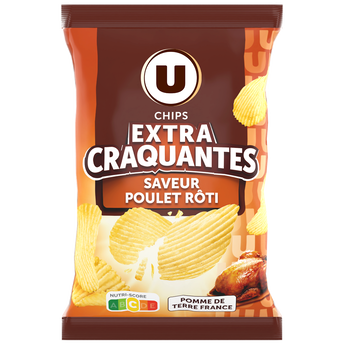 Image de U
Chips extra craquantes saveur poulet rôti - paquet