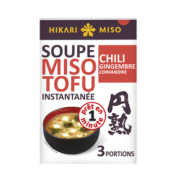 Hikari Miso Soupe Instantanée Miso Piment Gingembre Coriandre Hikari Miso, 59g