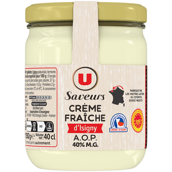 Image de U SAVEURS
Crème fraîche d'Isigny épaisse AOP  40%MG
