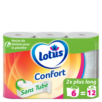 Image de Papier toilette confort sans tube LOTUS 2P x6