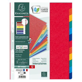 Image de Intercalaires FORCE 8, extra large, 24,5x29,7 cm, 6 positions