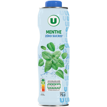 Image de U
Boisson concentrée à diluer à la menthe sans sucres  bouteille de