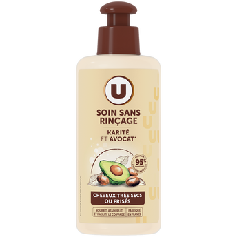 Image de U
Soin capillaire sans rinçage Cheveux très secs à frisés, karité & avocat