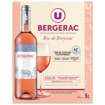 Image de U
Vin rosé Bergerac AOP, Vin rosé, Roc de Breyssac Fontaine à vin