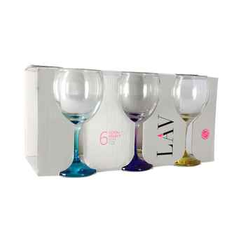 Image de Verre à pied ballon Glass for You 21cl jambe couleur