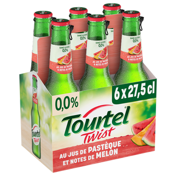 Image de Bière aromatisée pastèque melon sans alcool TOURTEL TWIST, 0,0° - Bouteilles