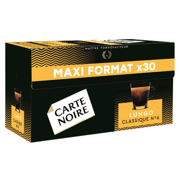 Carte Noire Café Capsules Carte Noire Lungo Classique - Compatible Nespresso - X30