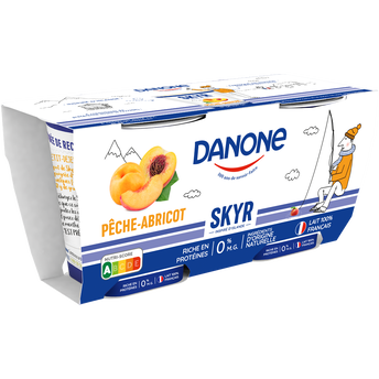 Image de Skyr pêche abricot 0% mg DANONE