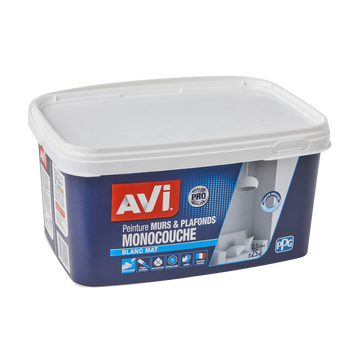 Avi Peinture Avi Mur Et Plafond Monocouche 2,5 L - Blanc Mat