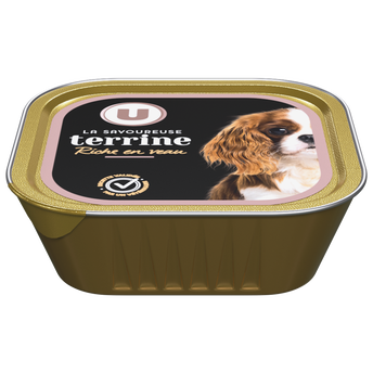 Image de U
Aliment pour chien Savoureuse terrine riche en veau pour chien