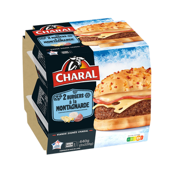 Charal Burger À La Montagnarde, Charal, 2 Pièces, Barquette 220g.