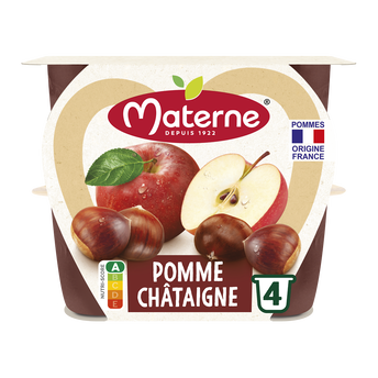 Image de Compotes Coupelles Pomme Châtaigne MATERNE
