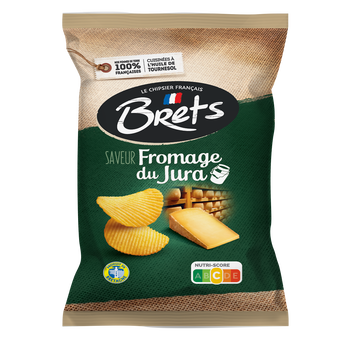 Image de Chips de pommes de terre ondulées saveur fromage BRET'S