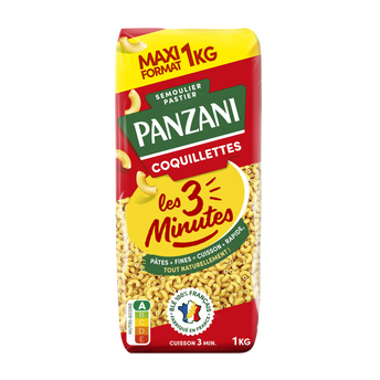 Image de Pâtes COQUILLETTES 3 minutes PANZANI