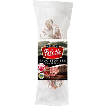 Image de Saucisson sec d'Auvergne viande de porc français IGP MOSSIEUR