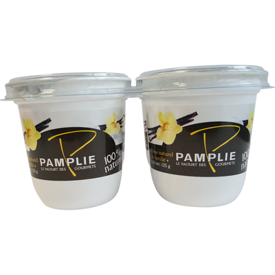 Yaourt brassé arôme naturel de vanille, PAMPLIE, 4x125g - Super U