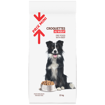 Image de Croquettes au boeuf pour chien adulte PRIX MINI