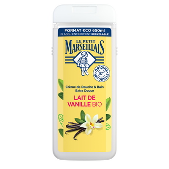 Image de Gel Douche extra doux lait de vanille LE PETIT MARSEILLAIS flacon