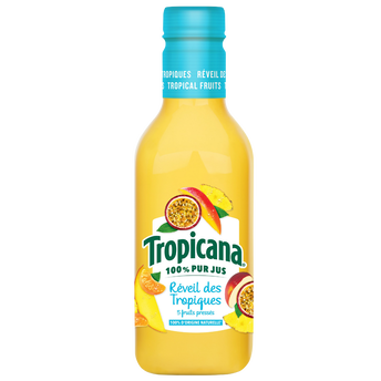 Image de Pur Jus frais réfrigéré de 5 fruits Réveil des tropiques TROPICANA - Bouteille