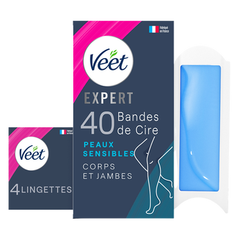 Image de Veet Bandes de Cire Expert Peaux Sensibles