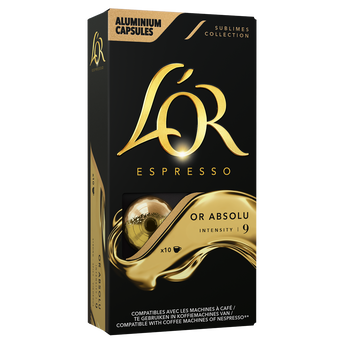 Image de Café dosettes L'OR ESPRESSO OR Absolu N°9 - Compatible NESPRESSO