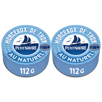 Image de Morceaux de Thon au Naturel Démarche Responsable PETIT NAVIRE - 2x