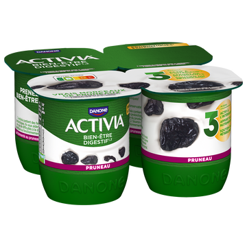 Danone Yaourts Aux Fruits Bifidus Pruneau Activia - 4x125g