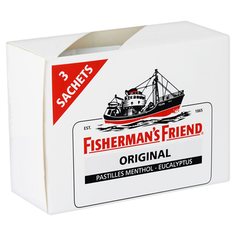 Image de Pastilles menthol et eucalyptus FISHERMAN'S FRIEND, boite de 3