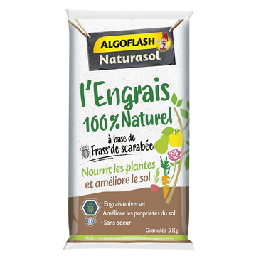 Algoflash Engrais 100% Naturel À Base De Frass De Scarabée Algoflash Naturasol5kg