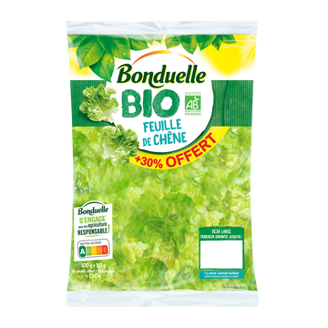 Bonduelle Feuille De Chêne, Bio,  Sachet 100g +30% Offert