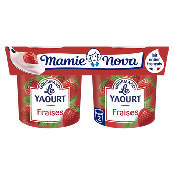 Image de Yaourt Gourmand Fraise MAMIE NOVA
