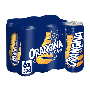 Image de Soda à l'orange ORANGINA - le pack de 6 canettes de