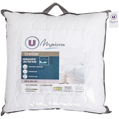 Promo Oreiller Memoire De Forme 55X55Cm chez Hyper U
