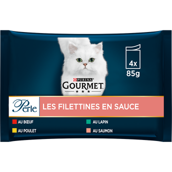 Image de Sachets fraîcheur pour chat PERLE Les Filettines en Sauce GOURMET