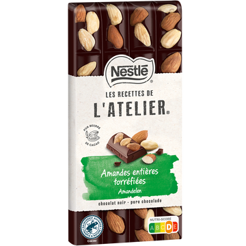 Nestlé Chocolat Noir Amande Les Recettes De L Atelier Nestlé 170g
