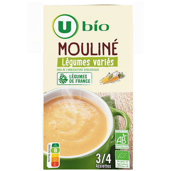 Image de U BIO
Soupe Mouliné légumes variés brique de 1