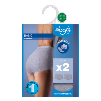 Image de Lot de 2 slips femme maxi ligne "basic"