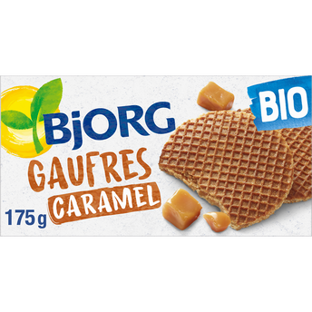 Image de Gaufres bio fourrées au caramel BJORG