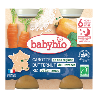 Image de Pot bonne nuit carotte potimarron riz BABYBIO