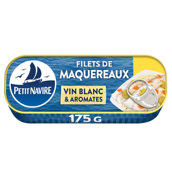 Image de Filets de Maquereaux Vin blanc & Aromates sans arôme ajouté PETIT NAVIRE