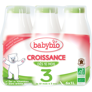 BABYBIO Croissance Liquide bio dès 10 mois - 25 cl : Laits infantiles  BABYBIO alimentation bio - botanic®