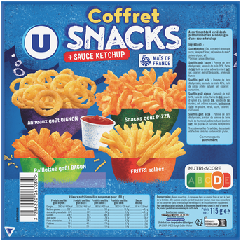 Image de U
Coffret snacks et sauce ketchup sachet de