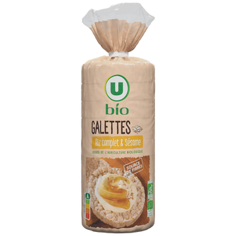 Image de U BIO
Galettes riz complet & sésame