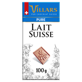 Image de Chocolat au pur lait Suisse VILLARS, Tablette de