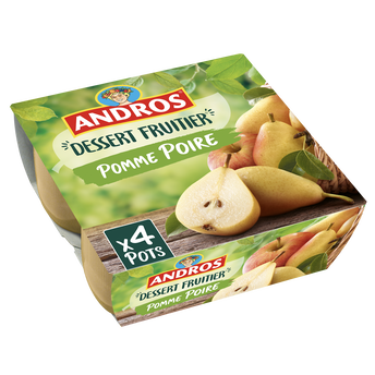 Image de Compote Pomme Poire ANDROS - 4 pots de
