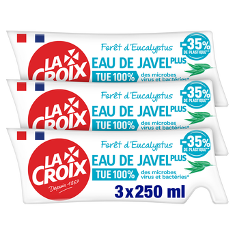 Image de Eau de javel plus eucalyptus LA CROIX tripack