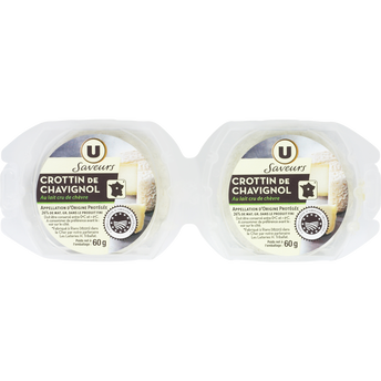 Image de U SAVEURS
Crottin de Chavignol AOP lait cru 26%mg