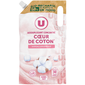 Image de U
Adoucissant concentré parfum coeur de coton  recharge