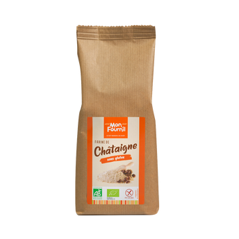 Image de Farine de châtaigne bio sans gluten, MON FOURNIL, sachet de