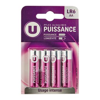 Image de U
Piles puissance LR6/AA 4